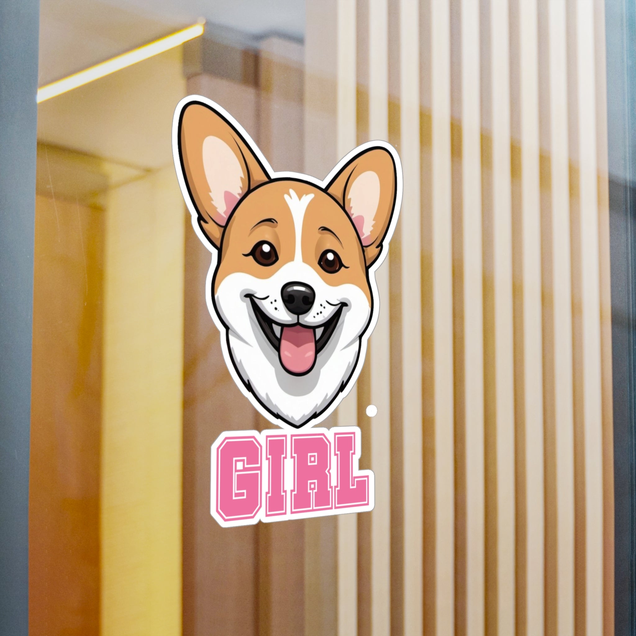 Corgi Girl Vinyl Decals