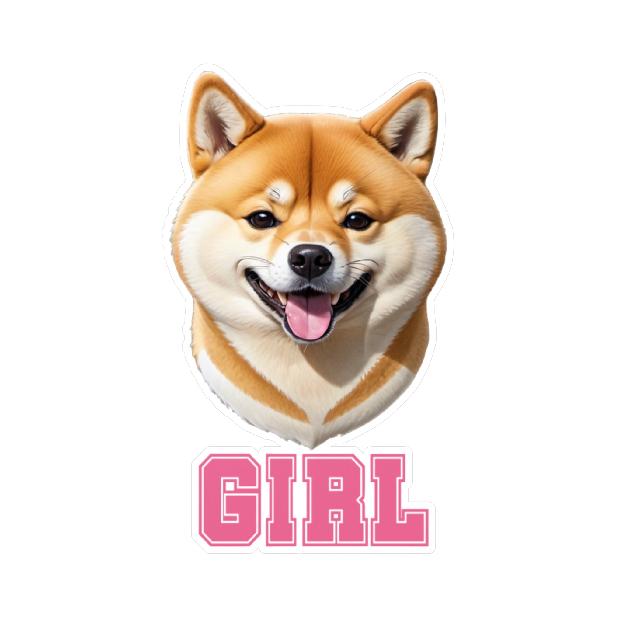 Shiba Inu Girl Vinyl Decals