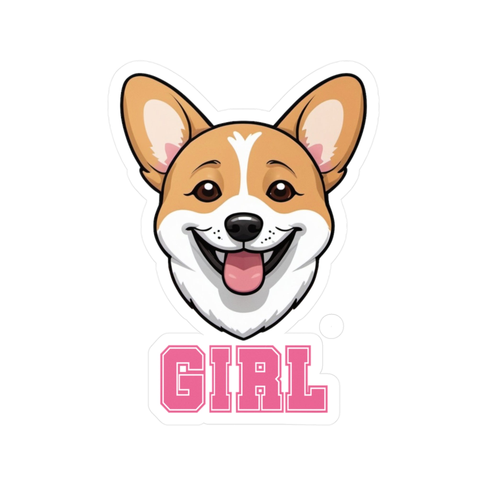 Corgi Girl Vinyl Decals