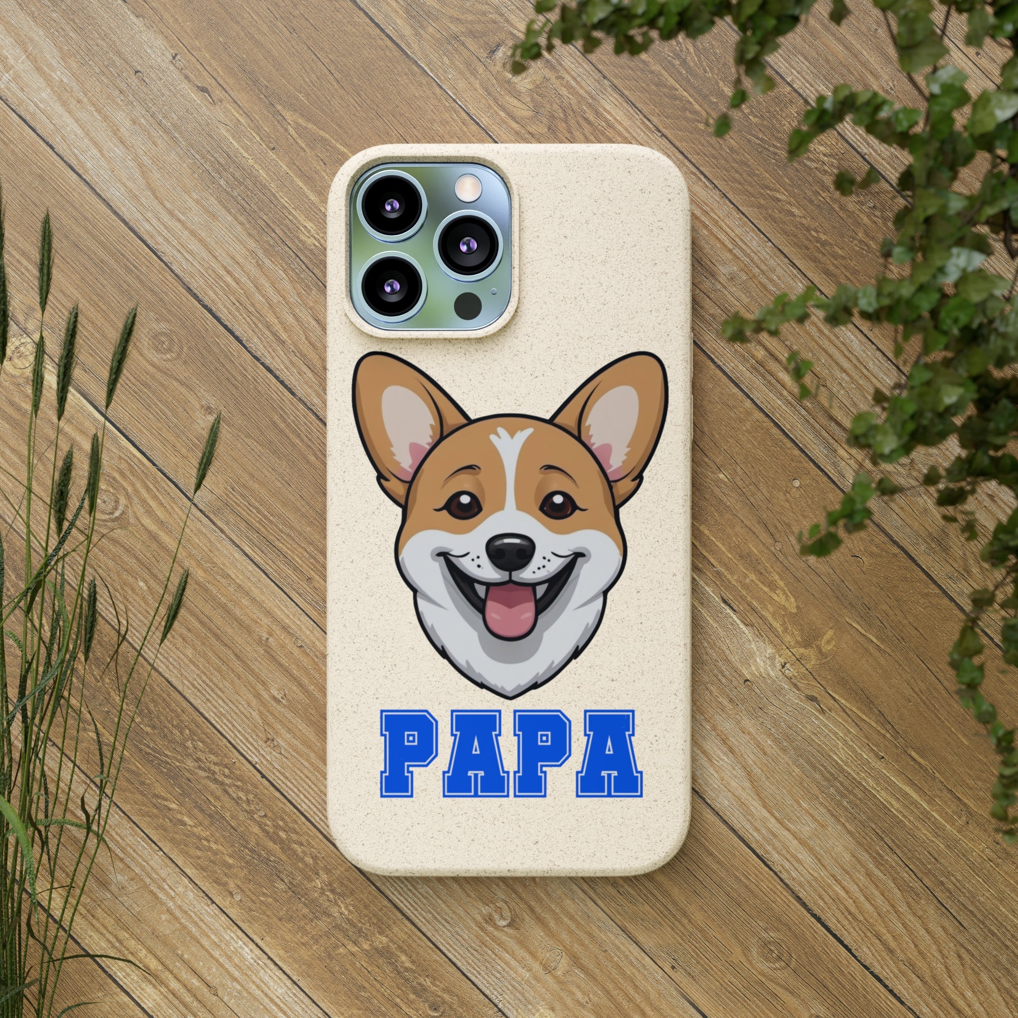 Biodegradable  Corgi Papa Cases