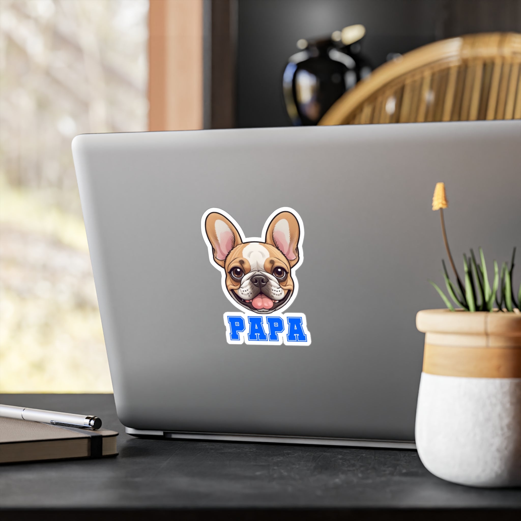 Frenchie Papa Vinyl Decals