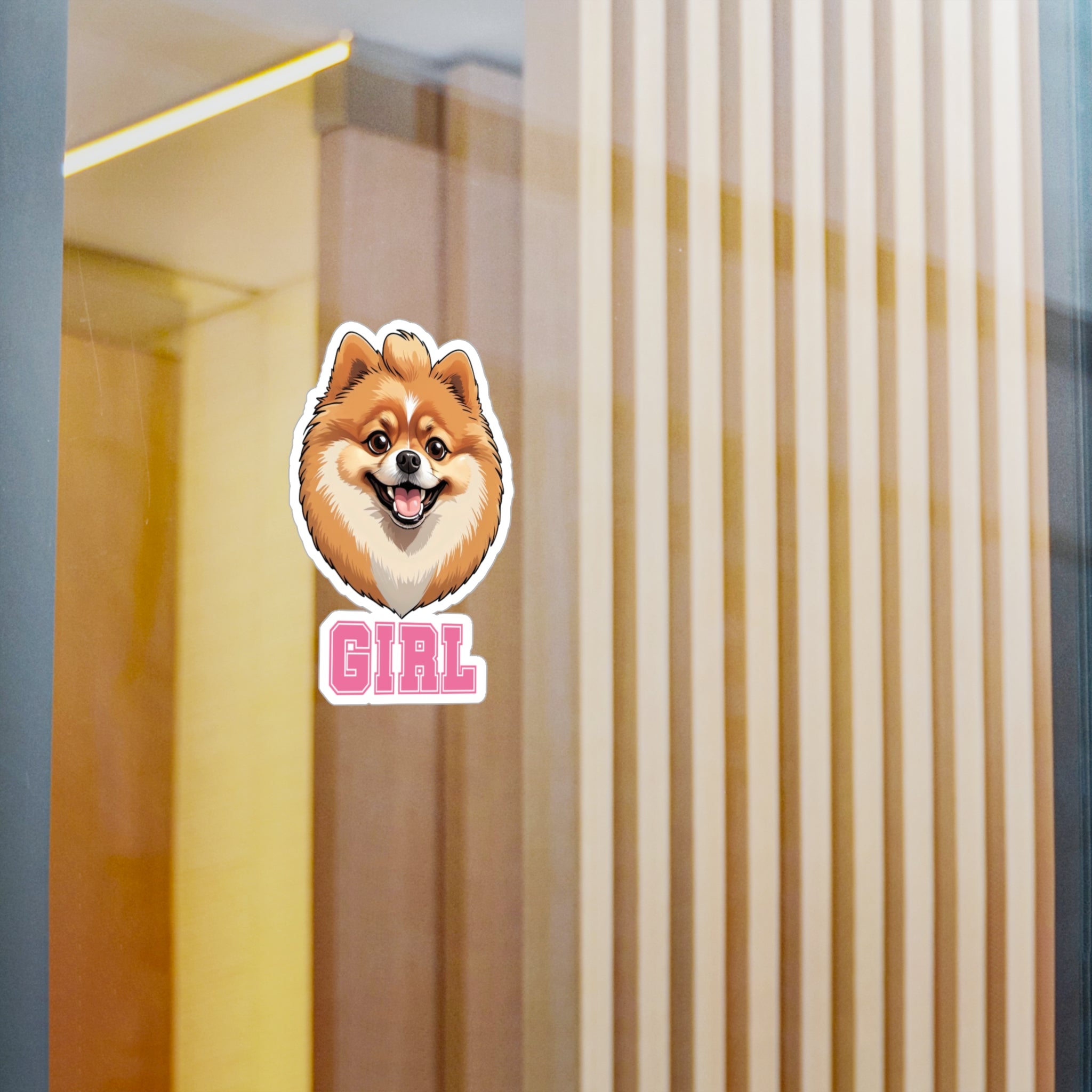 Pomeranian Girl Vinyl Decals