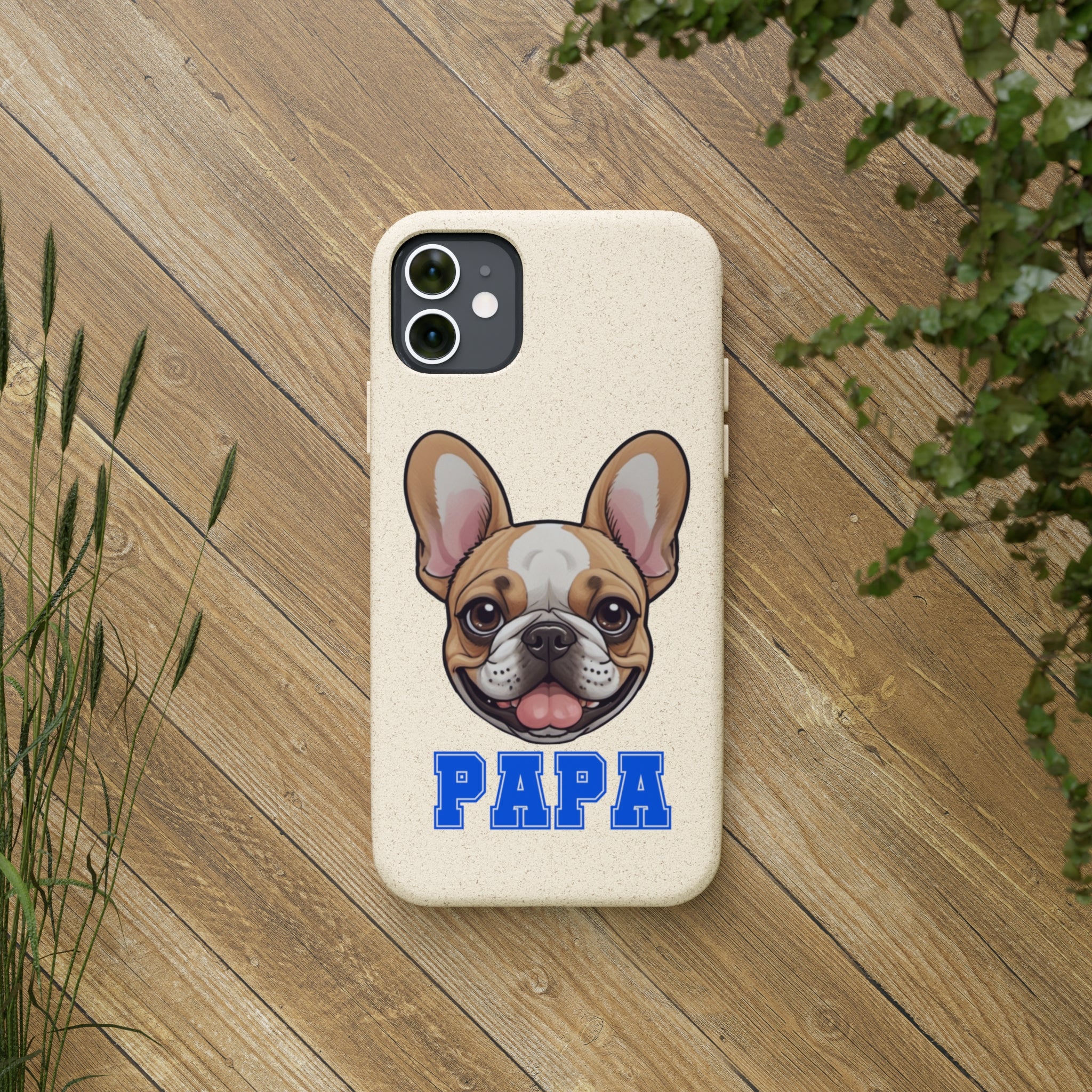 Biodegradable  Frenchie Papa Cases