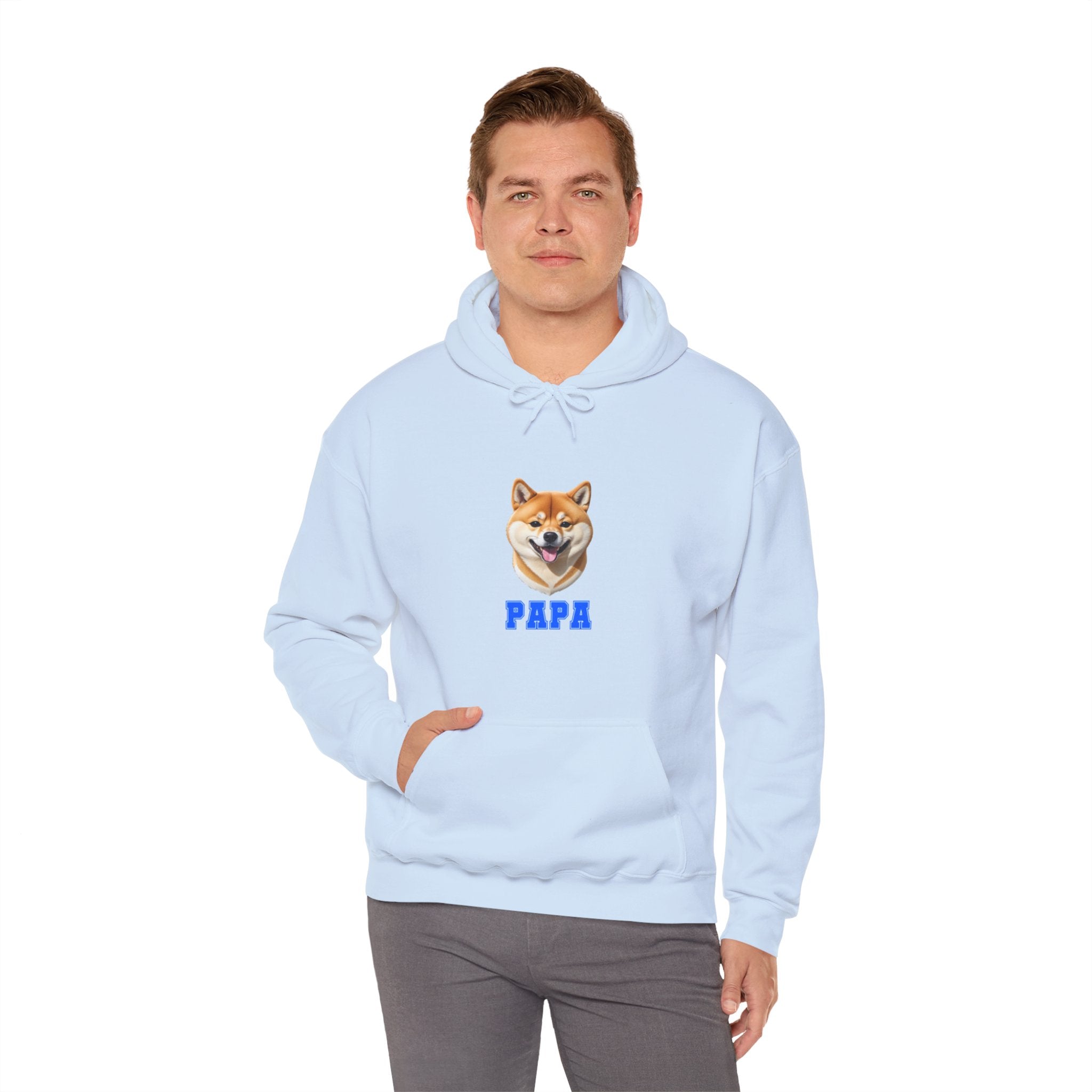 Shiba Inu Papa Heavy Blend™ Hooded Sweatshirt