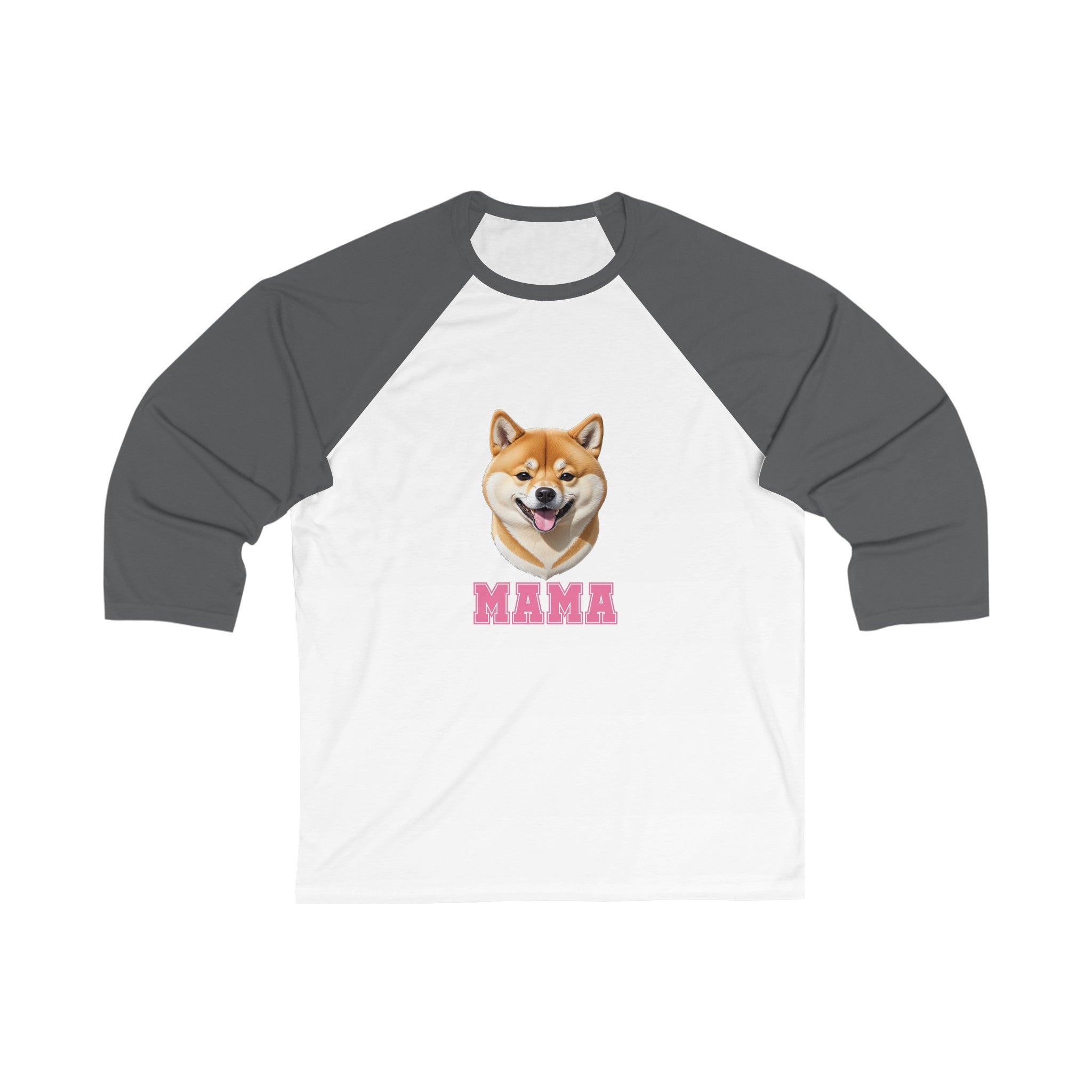 Shiba Inu Mama 3\4 Sleeve Baseball Tee