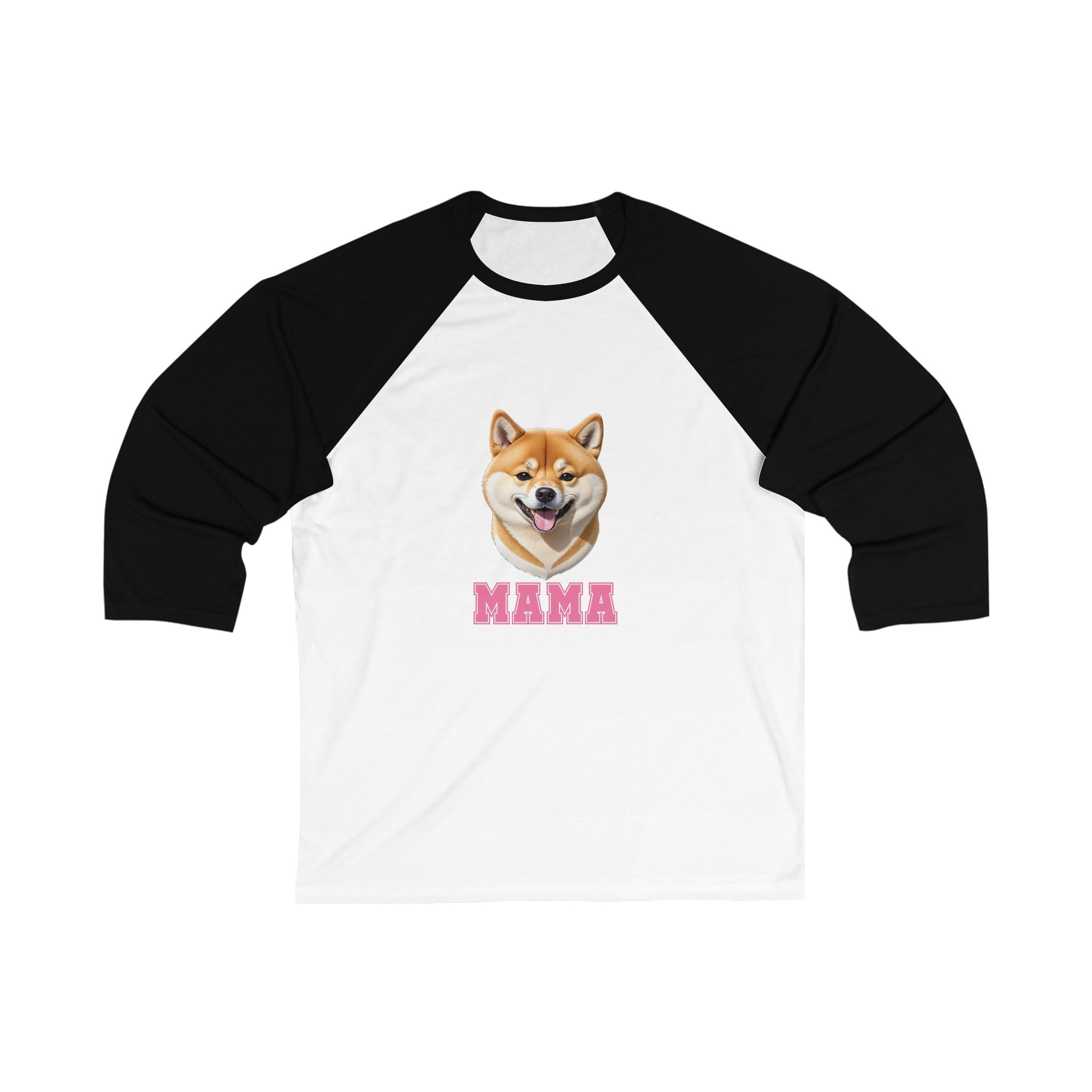 Shiba Inu Mama 3\4 Sleeve Baseball Tee