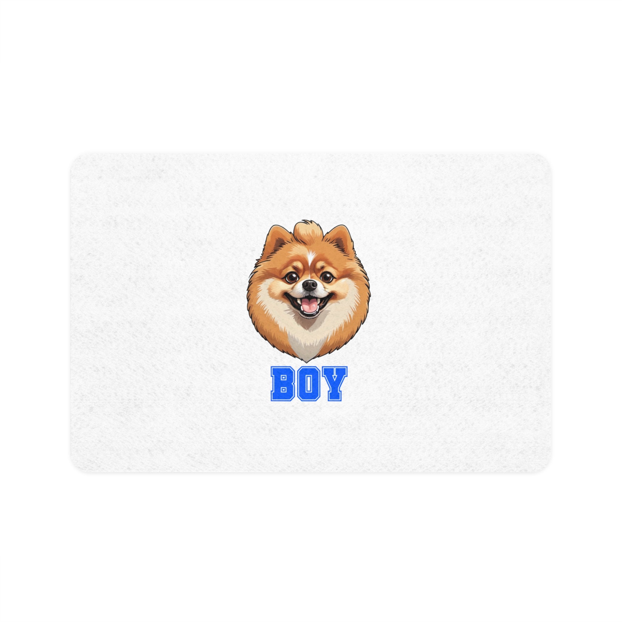 Pomeranian Boy Food Mat (12x18)