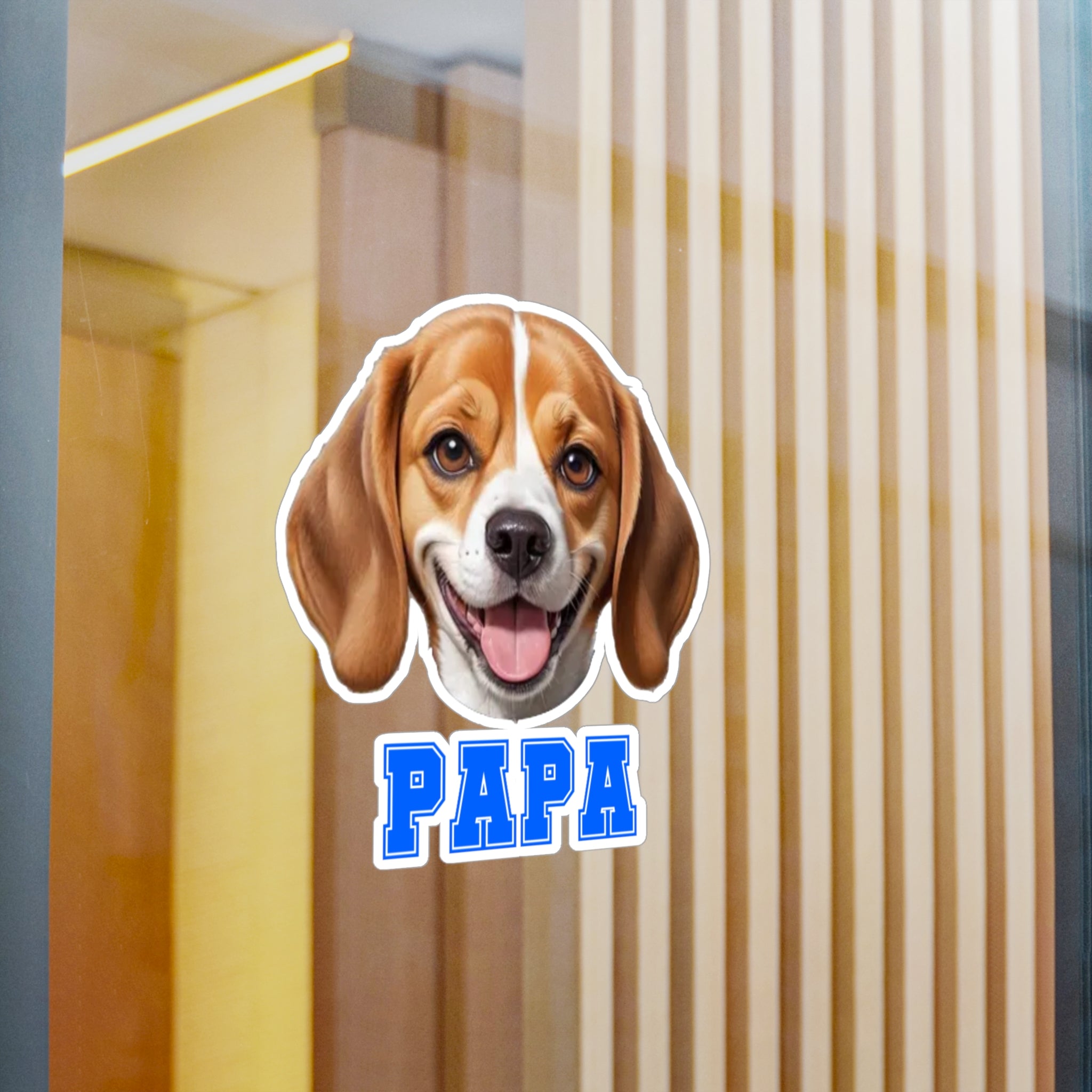 Beagle Papa Vinyl Decals