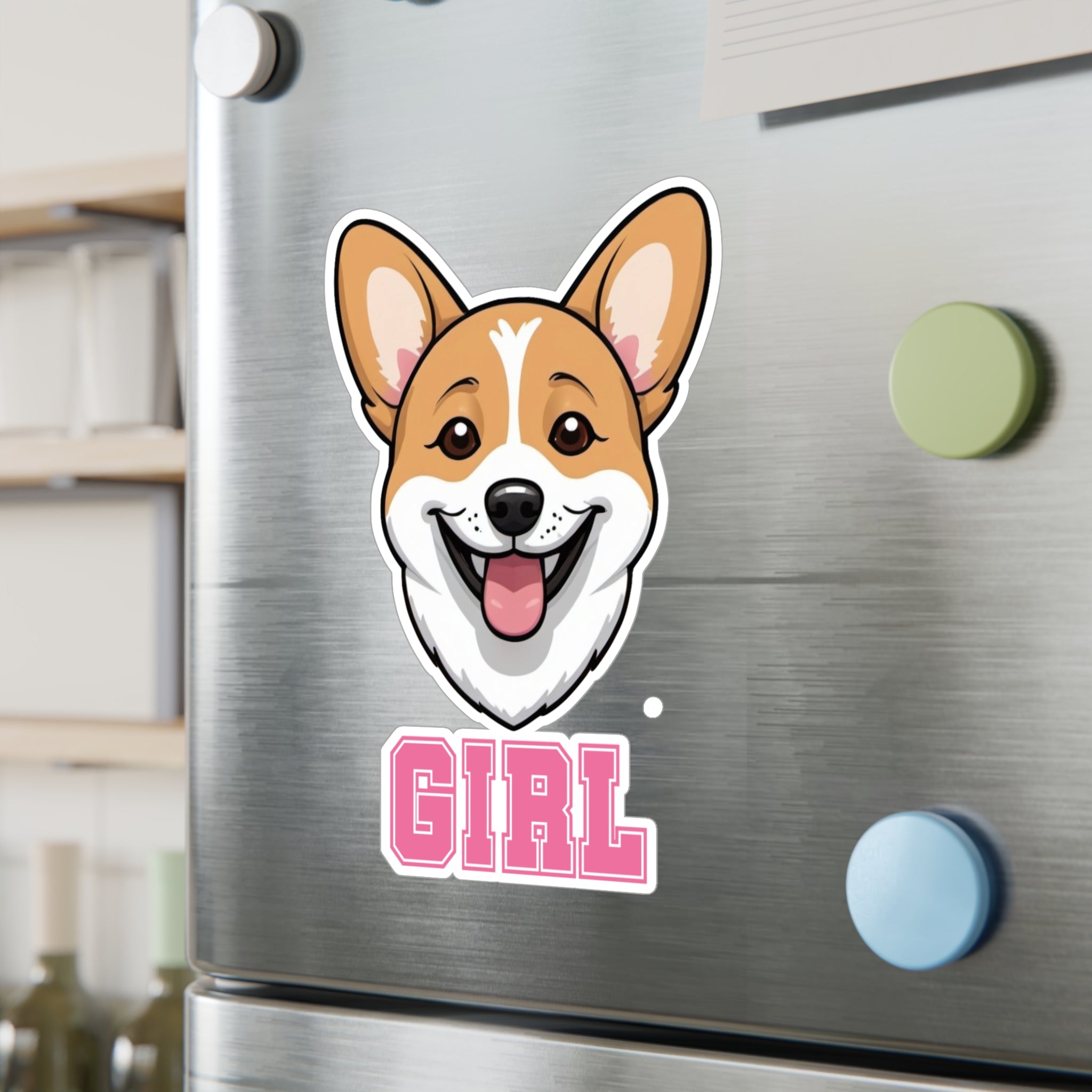 Corgi Girl Vinyl Decals