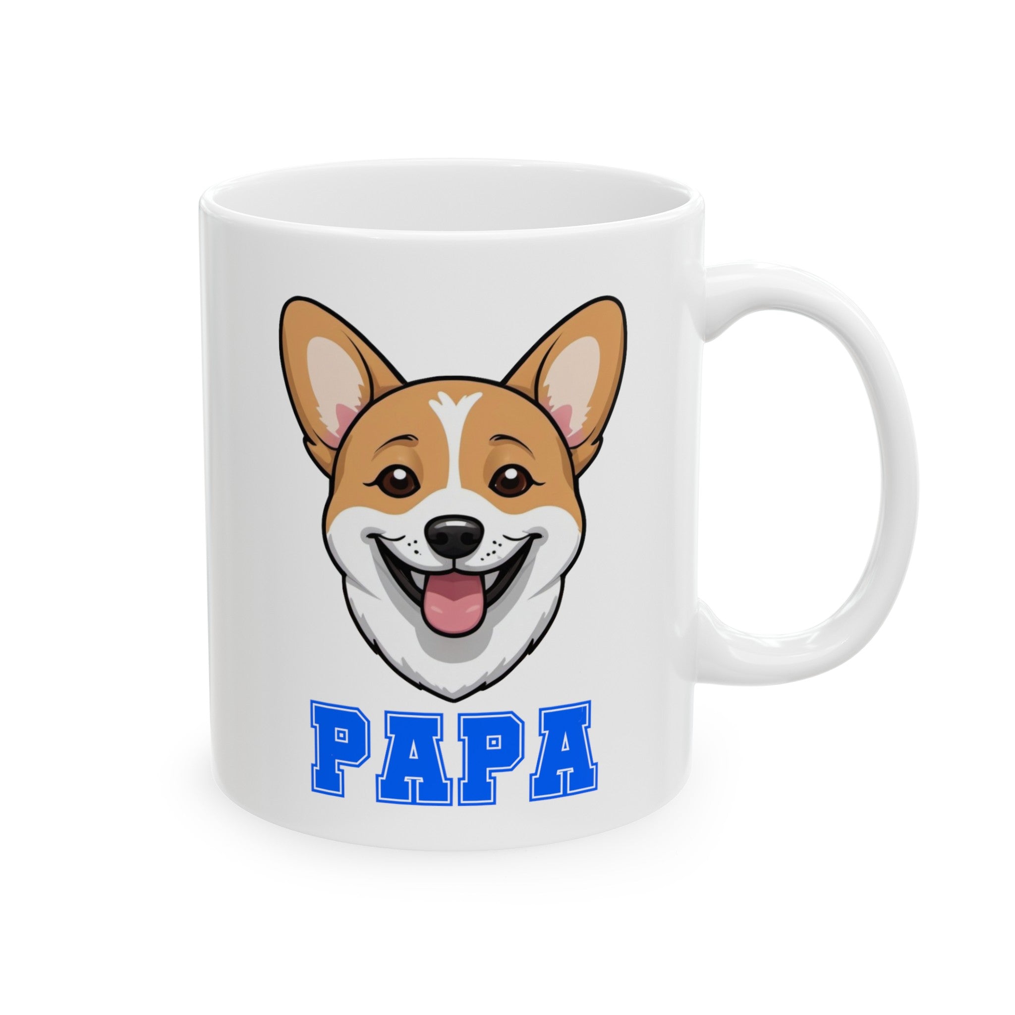 Corgi Papa Ceramic Mug, (11oz, 15oz)