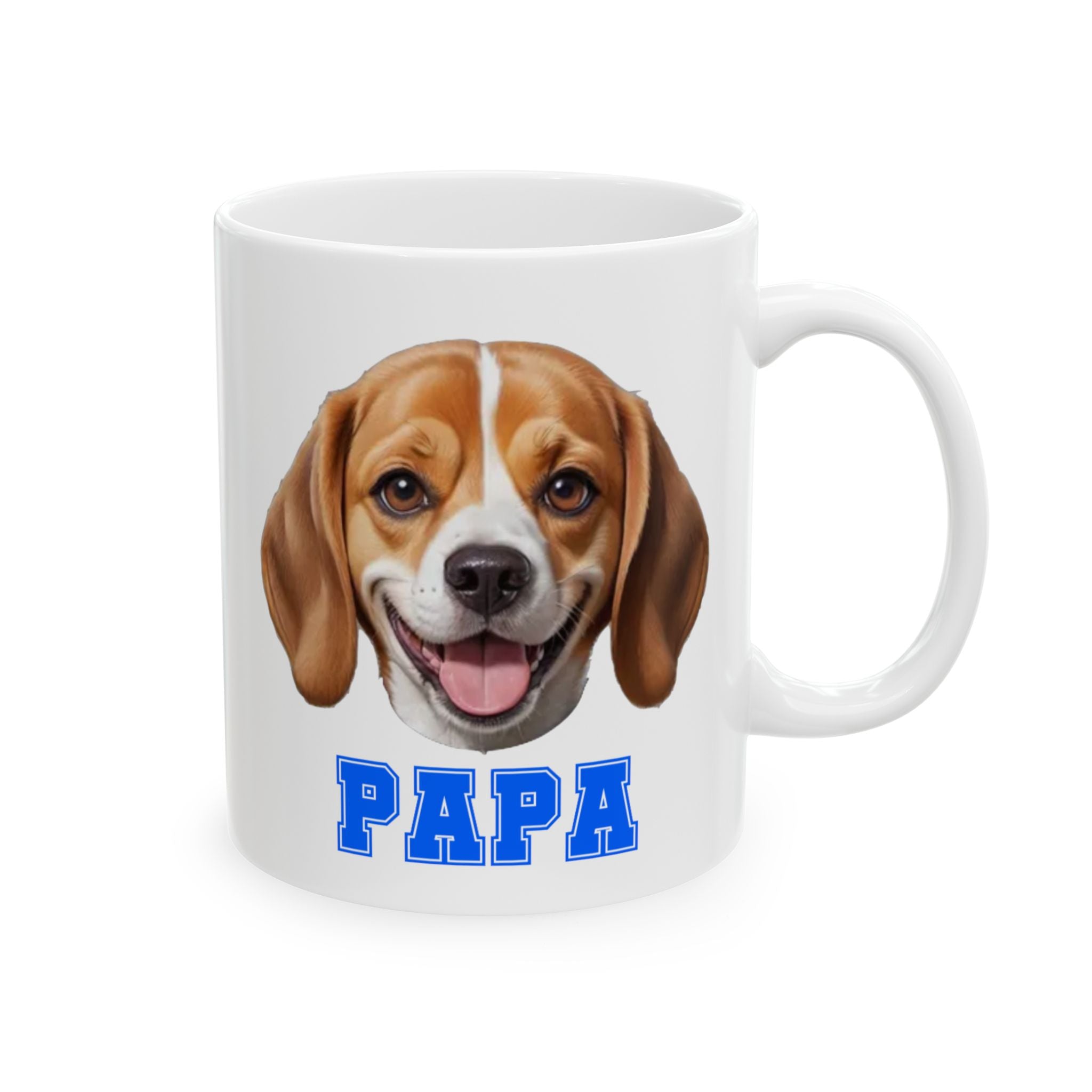 Beagle Papa Ceramic Mug, (11oz, 15oz)